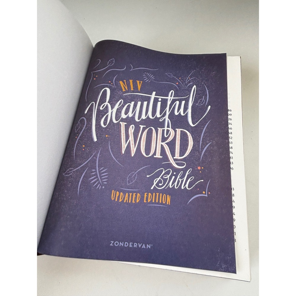Zondervan NIV Beautiful Word Bible Updated Edition Floral Cloth Hardcover Bible - Picture 4 of 9